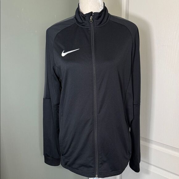 Nike Jackets & Blazers - Nike Dri-FIT Black and Grey Full-Zip Track Jacket Size M